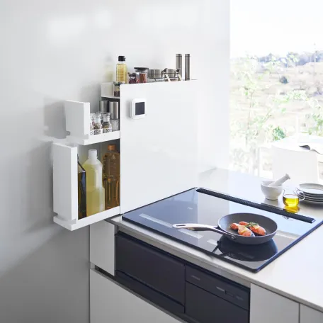 隠せる調味料ラック タワー 2 段